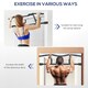 image 3 of SPORTNOW Multi-Grip Pull Up Bar, Chin Up Bar Doorway with Non-Slip Grips