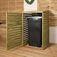 image 5 of 68cm x 1.2m Wooden Outdoor Garden Single Wheelie Bin Store Storage