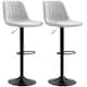 image 6 of HOMCOM Bar Stools Set of 2 Adjustable Swivel Bar Chairs with Backrest Green