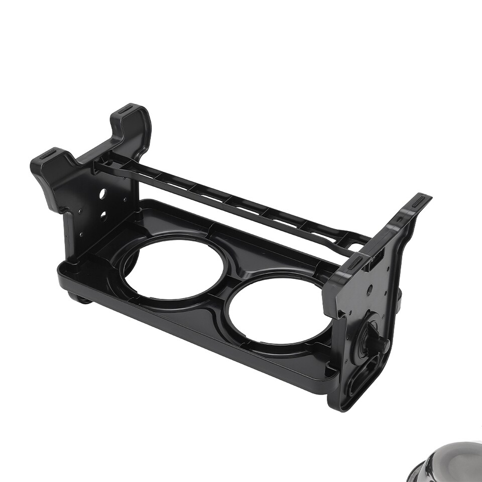 image 1 of Living and Home Adjustable Height Pet Bowl for Dogs & Cats – Ergonomic, Non-Slip Feeding Station | Black