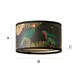 image 6 of ValueLights Daintree Small Dark Jungle Bamboo Drum Lamp Shade Multi