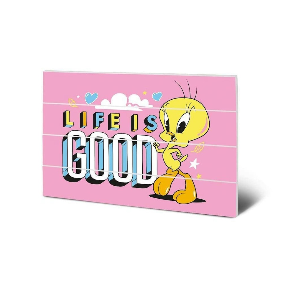 LOONEY TUNES (LIFE IS GOOD) SMALL WOOD - LOONEY TUNES