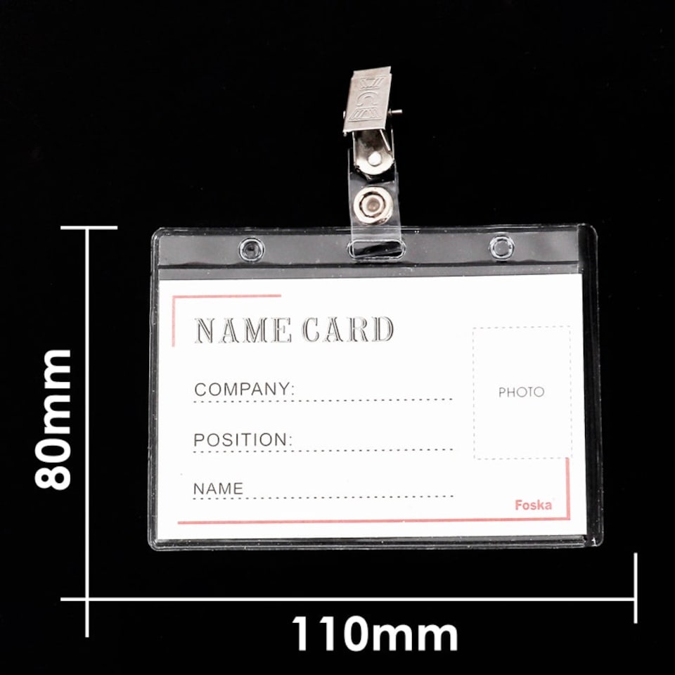 image 1 of Box of 100 Name Badges -110x80mm