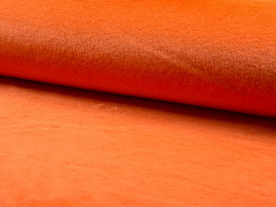 Orange Luxury Super Soft Faux Fur Fabric for Dressmaking, Toy Making, 143cm / 56" Wide - per metre