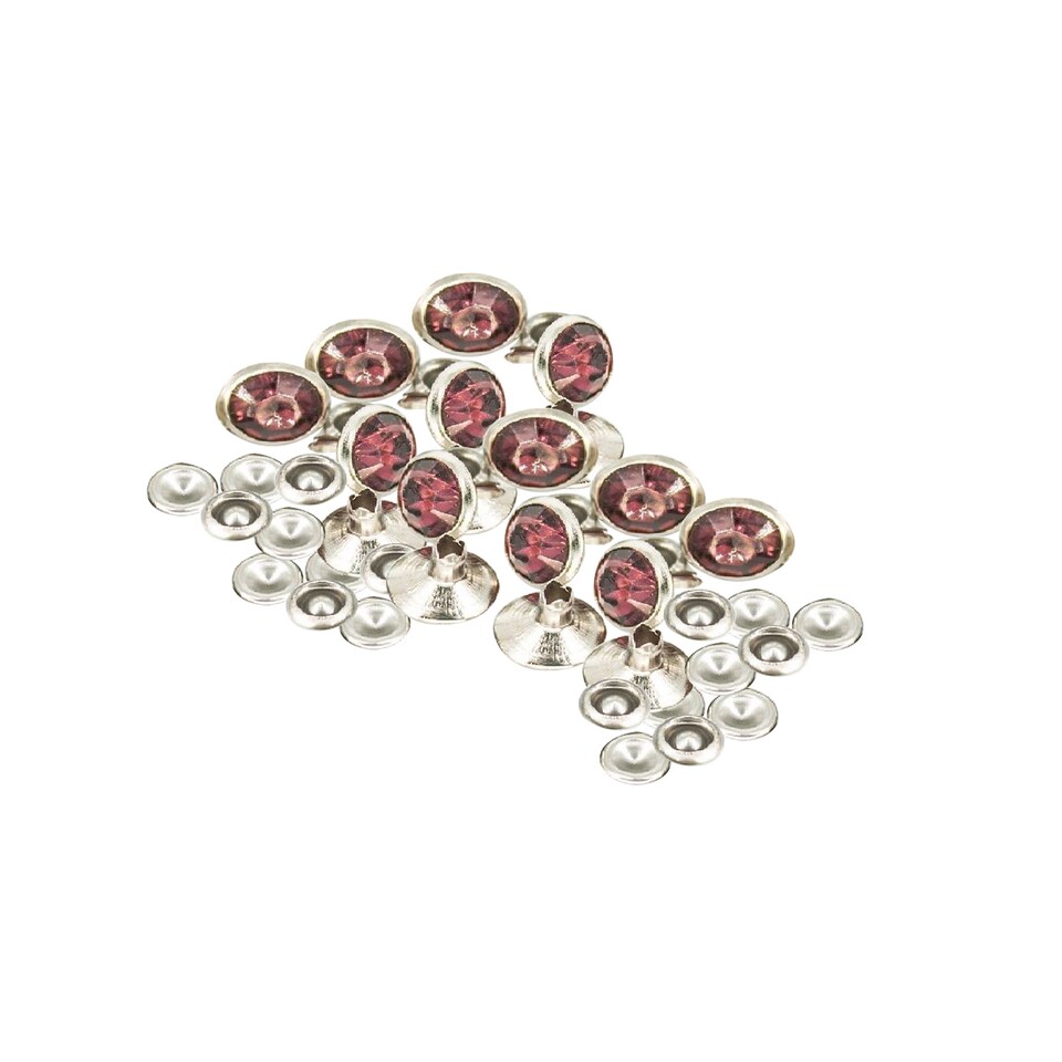 image 1 of 10mm Diamante Acrylic Rhinestone Studs with Pins - Pack of 10