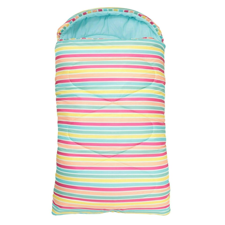 image 1 of Mountain Warehouse Kids Sleeping Bag 2 Season Camping Childrens Girls Boys Multi