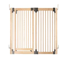 Safetots Wooden Multi Panel Room Divider, up to 156cm, Natural Wood, 76cm Tall, Flexible Room Divider for Baby and Toddler | Cream | Natural