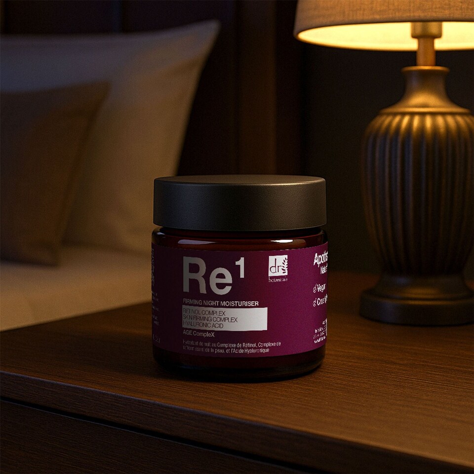 image 1 of Dr. Botanicals Retinol Complex 1% Hyaluronic Acid 1% Anti-Ageing Night Moisturiser 60ml for Fine Lines, Wrinkles, Loss of Firmness