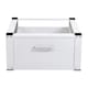 image 1 of Living and Home Washing Machine Dryer Pedestal with Storage Drawer | White