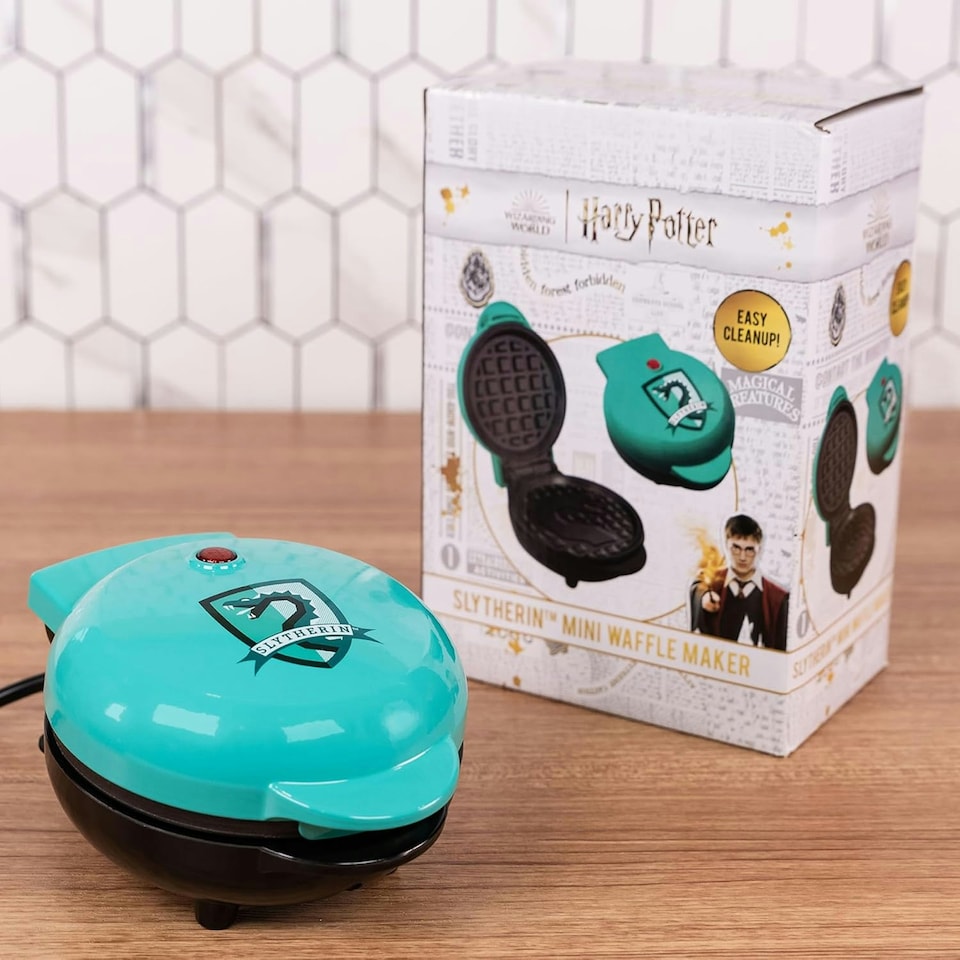 image 1 of Uncanny Brands Harry Potter Checkmate Slytherin Mini Waffle Maker