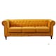 image 1 of Pelham 3 Seat Velvet Sofa - Orange