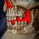 image 5 of Home Accents Holiday 8ft Giant-Sized Halloween Skull Stack with Red LEDs