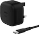image 1 of Belkin Boost Charge 45W USB C UK Wall Charger with USB C to C Cable Black - WCA013my1MBK-B6 | Black | Black