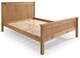 image 5 of 5ft King Size Waxed Pine,Wood,Wooden High Foot End,Solid Panel Bed Frame.Shaker Style | Clear | Natural Pine | King