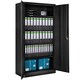 image 2 of Filing Cabinet Set of 4 - 5 height-adjustable shelves, lockable doors Black