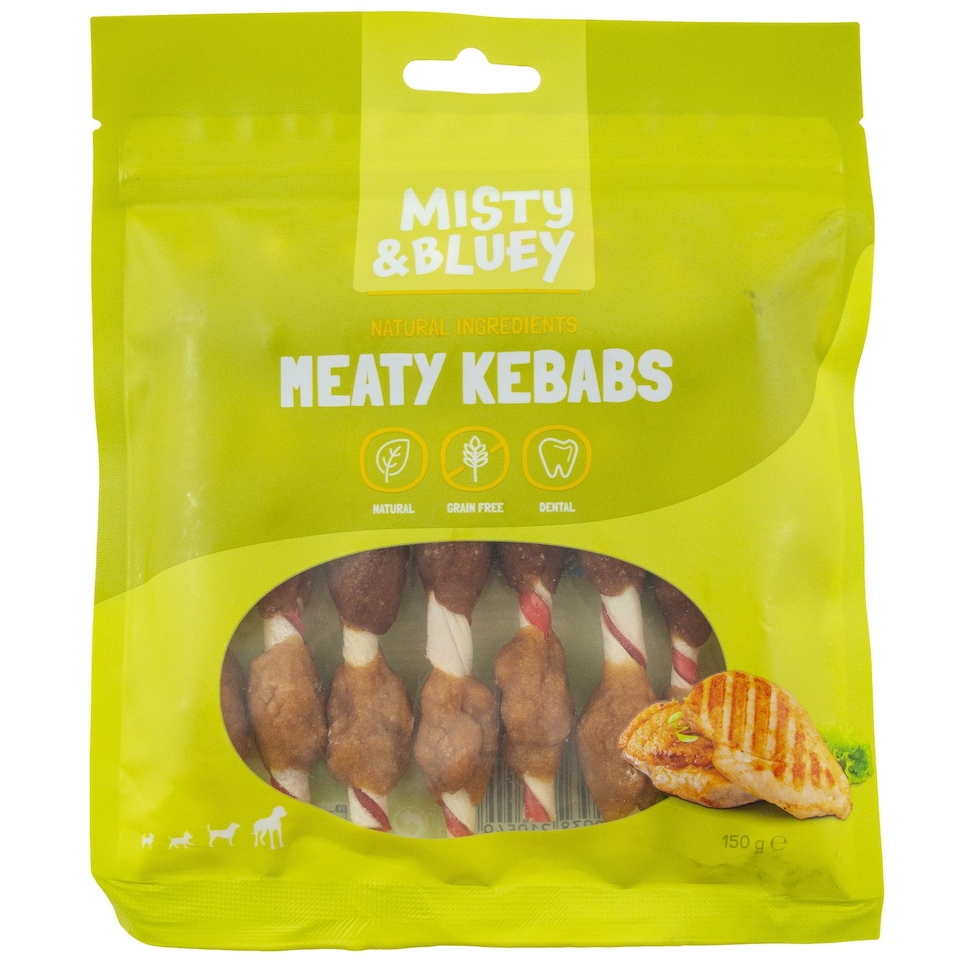 Misty Misty Bluey Kebabs 12 Adult Dry Dog Food pet food packaging