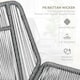 image 8 of Outsunny Garden Rattan Leisure Chair Set with Adjustable Backrest
