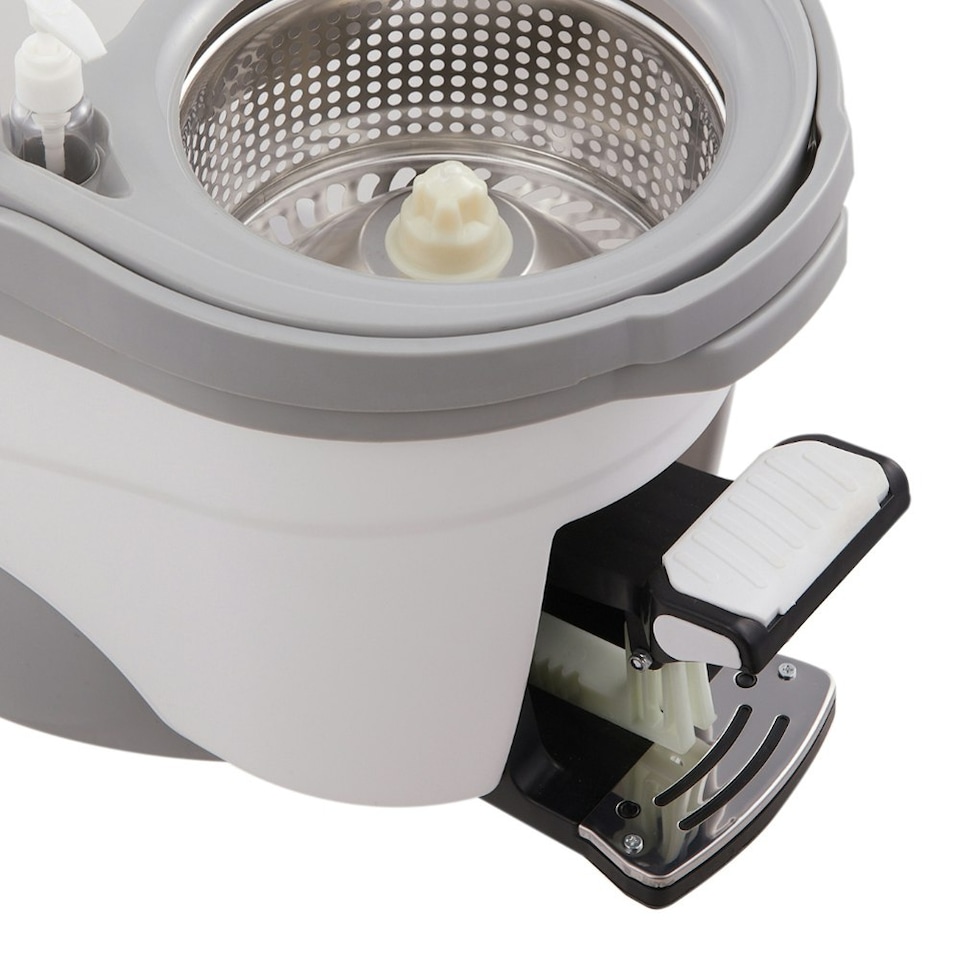 image 1 of Living and Home Hands-Free Foot-Operated Pedal Rotating Mop and Bucket Set