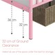 image 5 of Yaheetech 3ft Single Metal Bed Frame with Slatted Headboard Pink