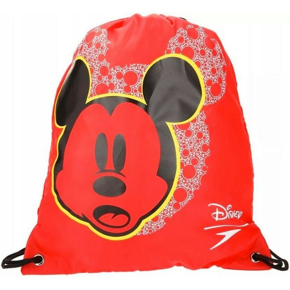 image 1 of Disney Mickey Mouse Speedo Drawstring Bag - Red/Black - One Size | Red | One Size