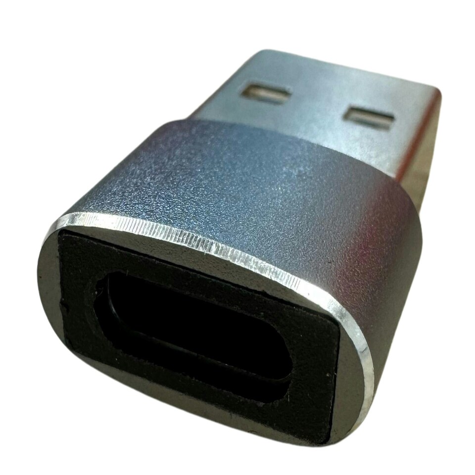 image 1 of USB-C 3.1 to USB-A Adapter Silver | Dark Silver USB-A to USB-C Adapter