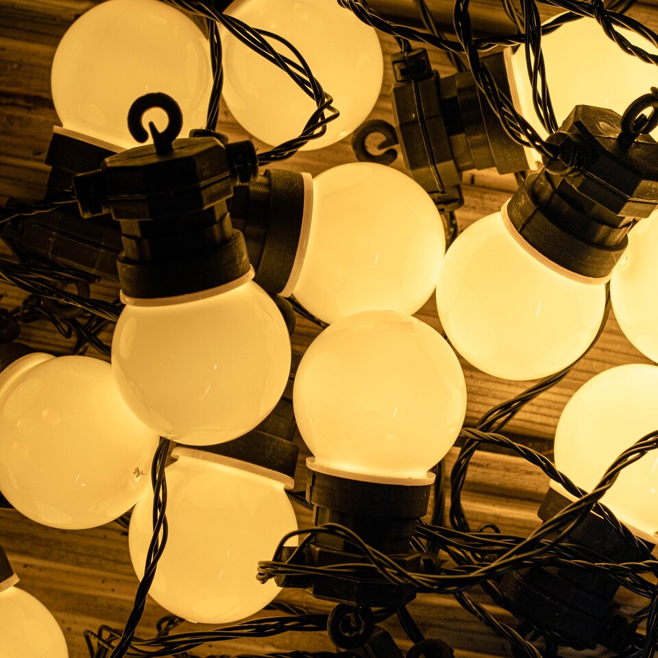 image 1 of Set of 20 Indoor Outdoor Connectable Party Festoon Lights with Warm White LEDs