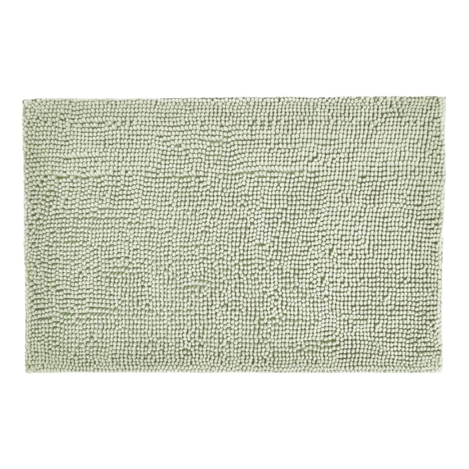 image 1 of Chenille Bobble Bath Mat Non-Slip 50 x 80cm - Sage Green