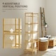 image 5 of HOMCOM 5-Tier Bamboo Bathroom Storage Shelf, Freestanding Shelving Unit with Adjustable Rack for Kitchen Bathroom Living Room, Natural Wood Finish