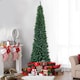 image 6 of COSTWAY 7Ft Slim Pencil Artificial Christmas Tree Home Decor w/Solid Metal Legs Green
