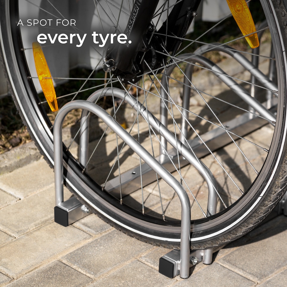 image 1 of Bicycle Rack Parkley -  floor or wall-mounted, coated steel, easy to install | Grey | silver | XL | 1