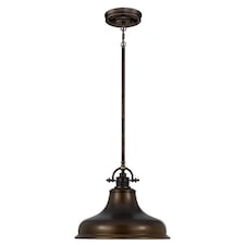 Emery 1 Light Dome Ceiling Pendant Palladian Bronze, E27