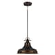 image 1 of Emery 1 Light Dome Ceiling Pendant Palladian Bronze, E27