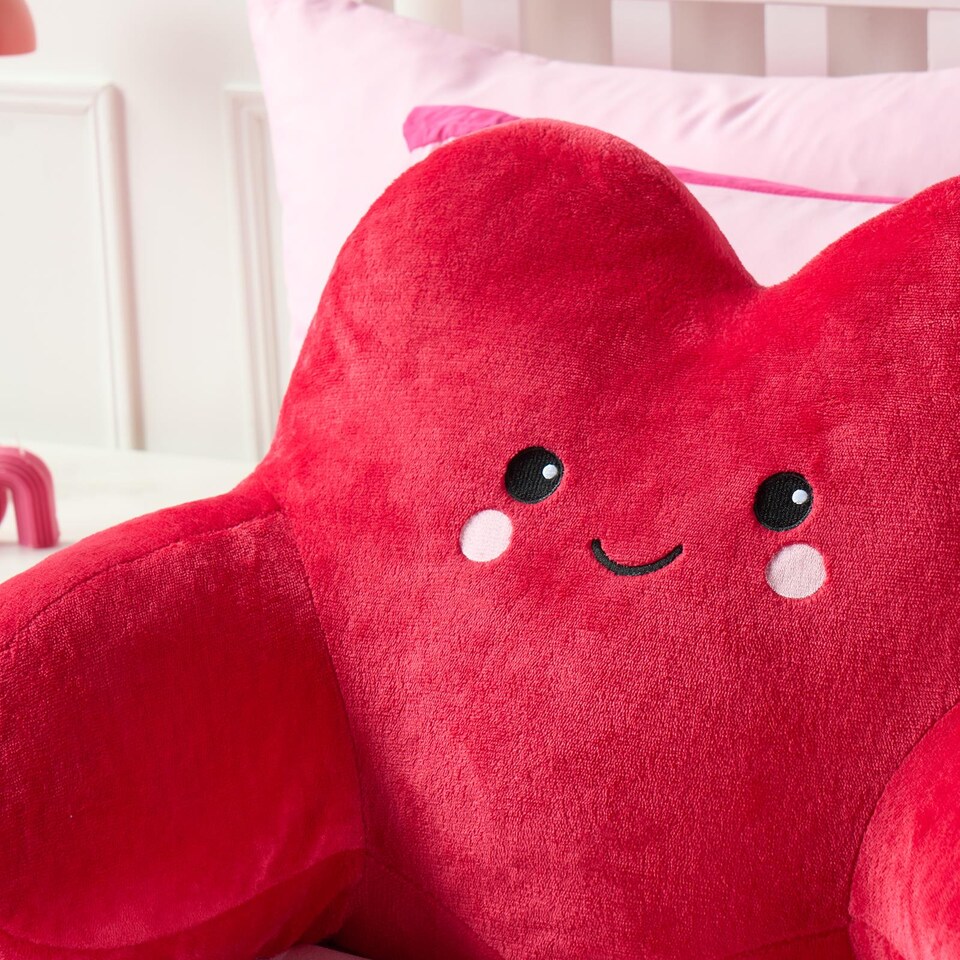 image 1 of OHS Harper the Heart Cuddle Cushion Novelty Reading Pillow