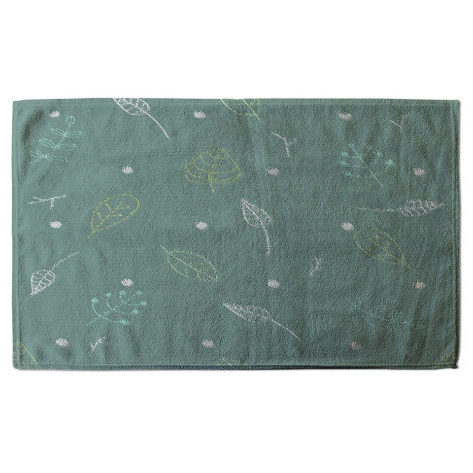 image 1 of Hand drawn leaves (Kitchen Towel)