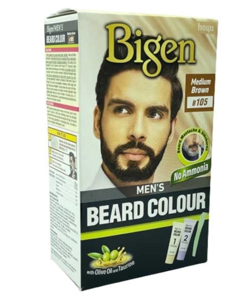 image 1 of Bigen Mens Beard Colour Medium Brown B105 Brown | Brown