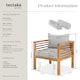 image 6 of Garden Chair Boka - thick cushions, heat-treated wooden frame, weather-resistant | Brown | brown | One Size | 1