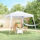 image 1 of Outsunny 3 M x 3 M Base 2.5 M x 2.5 M Top Pop Up Gazebo, 2 Person Setup Instant with Carry Bag, Height Adjustable Slant Leg Party Tent Instant Event Shelter for Garden, Patio | White