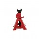 image 7 of Oypla 3 Ton Heavy Duty Ratchet Jack Lifting Axle Stands - Set of 2 Red