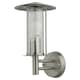 image 2 of Treviso - Brushed Stainless Steel Outdoor Wall Light | Grey | Clear | 1