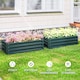 image 7 of Outsunny Set of 2 Raised Garden Bed Galvanised Planter Box, Green