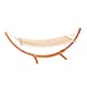 image 1 of 3.10m x 1.2m Palermo Freestanding Garden Hammock with Larch Wood Arc Stand in Cream Brown