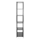 image 3 of Seaford Tall Black Metal Bookcase with 5 Black Shelves