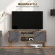 image 3 of HOMCOM TV Cabinet Stand Unit for TVs up to 50  Flat Screen with Foldable Drawers and Shelves, Entertainment Centre for Living Room, Bedroom Rustic Brown