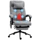 image 9 of Vinsetto Fabric Vibration Massage Office Chair with Heat, Head Pillow, Grey