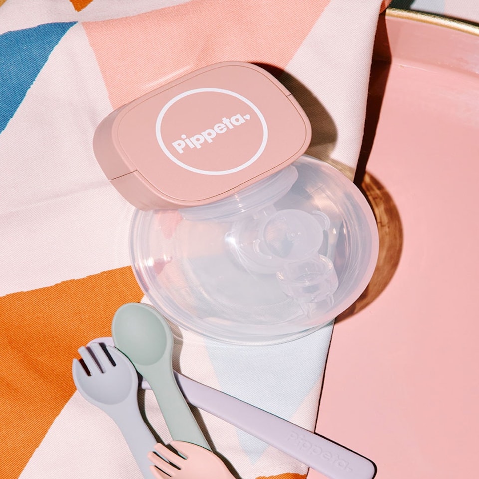 image 1 of Pippeta LED Wearable Hands Free Breast Pump - Ash Rose - 2 Pack