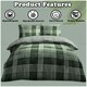 image 7 of VELVETIO Denim Check Printed Duvet Cover Set Reversible Polycotton Beddings Blue | King