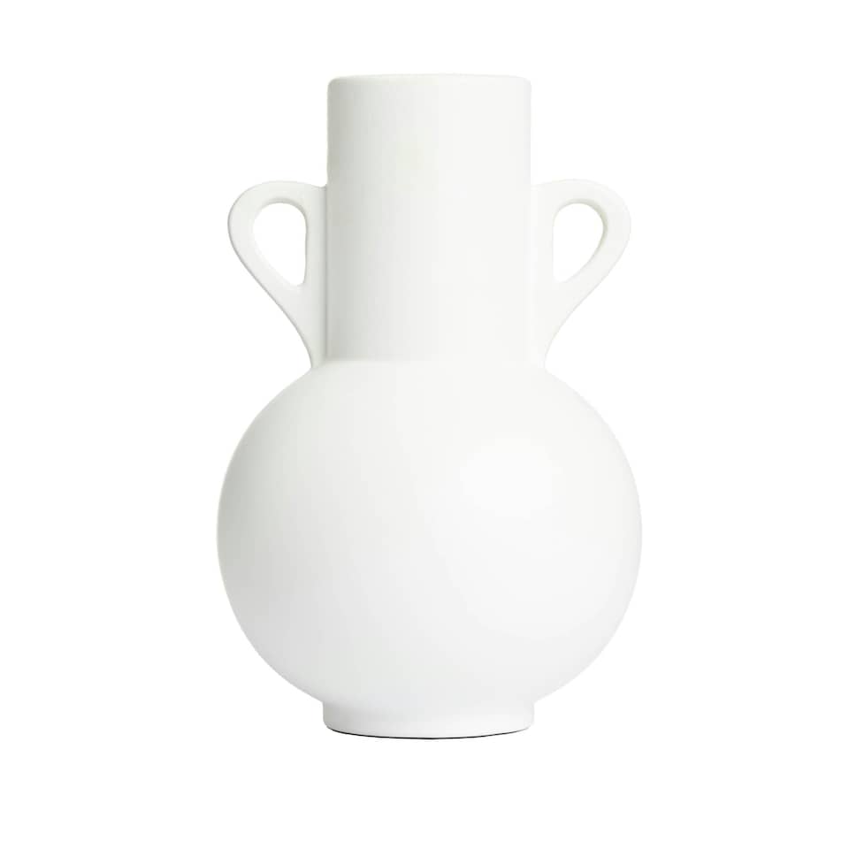 image 1 of BHS Jug Ceramic Vase, White White | White