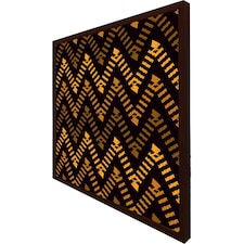 Freehand horizontal zigzag chevron stripes boho chic (Picutre Frame) Brown | M