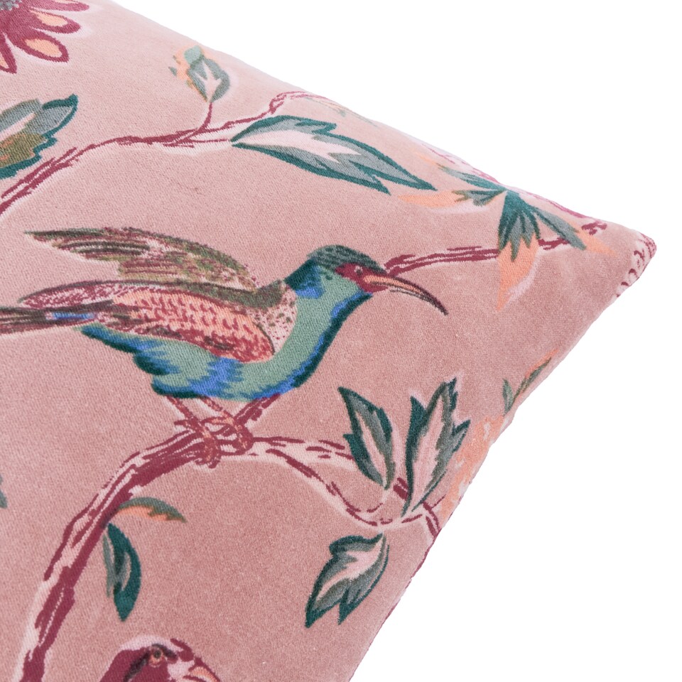 image 1 of Wylder Aviary Cotton Velvet Cushion