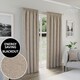 image 1 of Enhanced Living Dallas 100% Blackout Thermal Natural Curtains with 3" Tape Top Header (PAIR) - 46x72 inch (117x183cm)